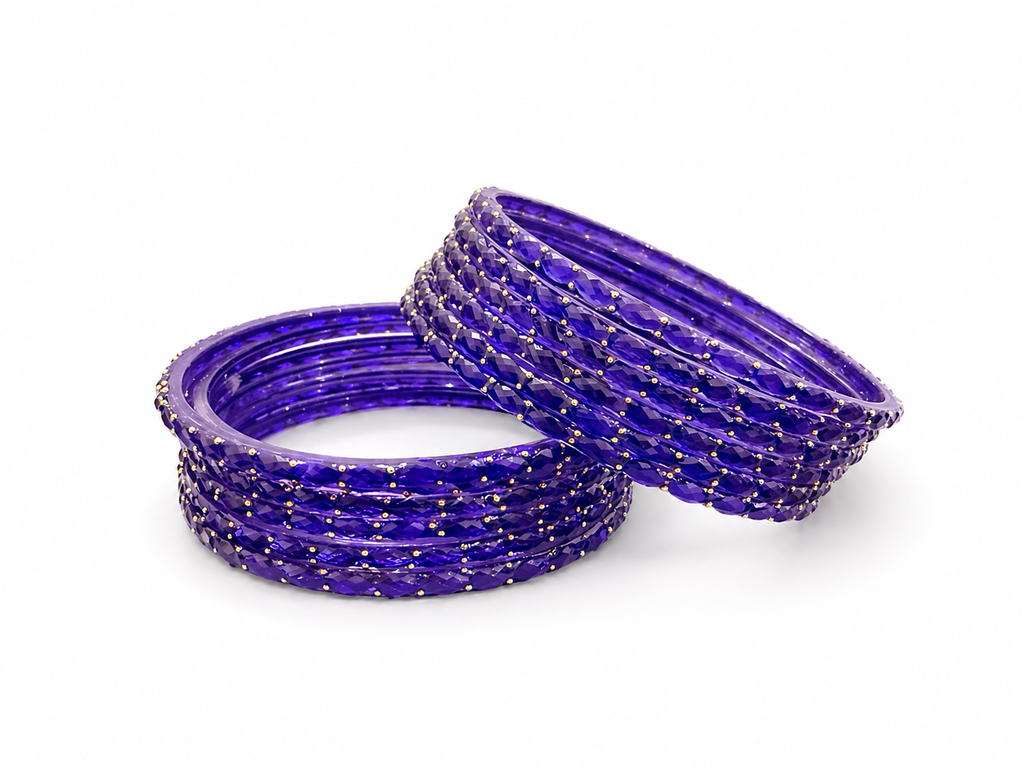 Dark Blue Raindrop Bangles Trendy Kashmiri Bangles