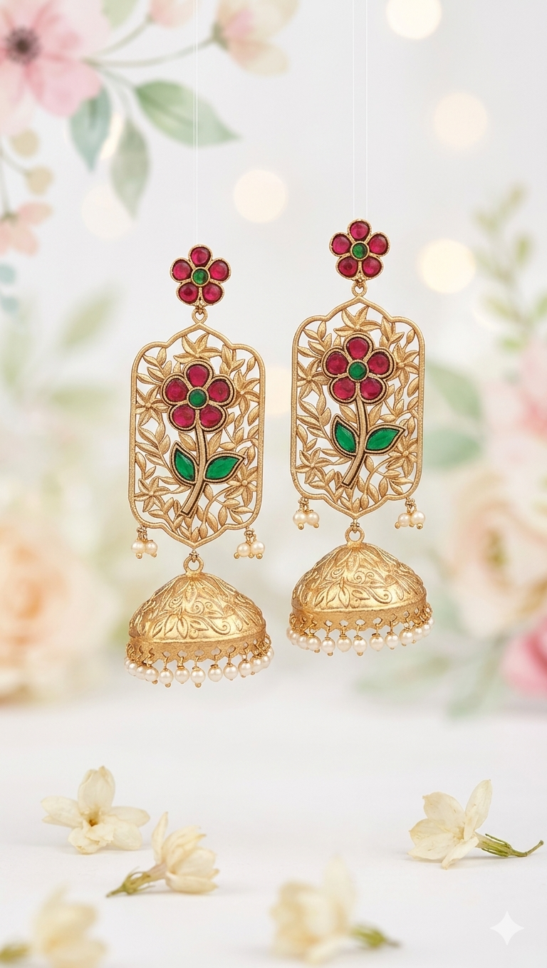 Jhorokha Jhumki Earrings