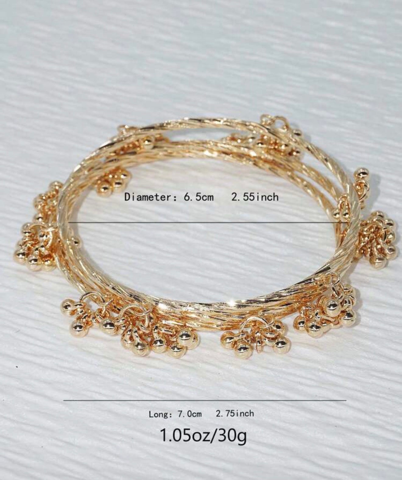 Kashmiri Bangle Twisted (Set of 3) Size 2.8