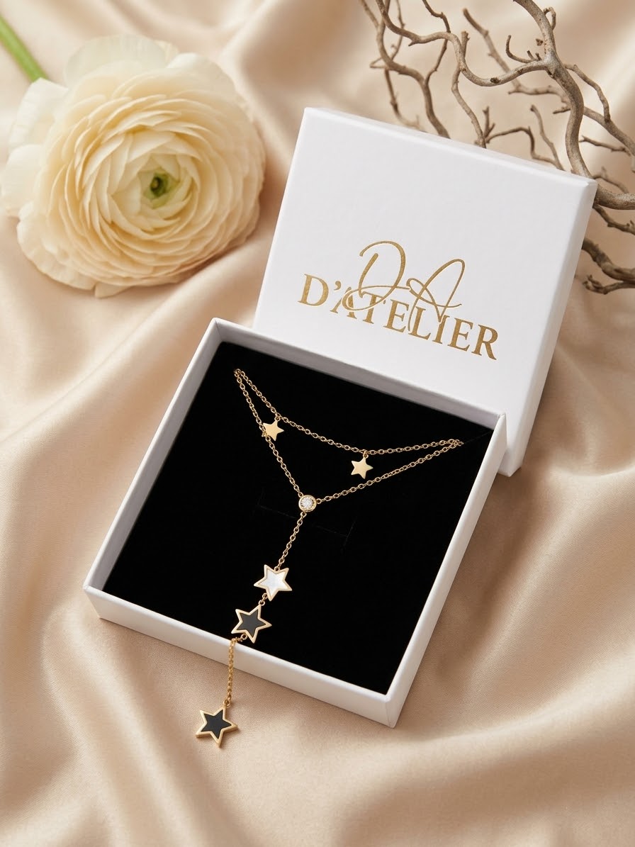 18K Gold Plated Stainless Steel Waterproof Layered & Charm Necklaces