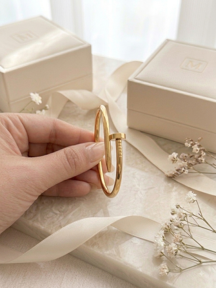 Premium Stainless Steel Bangle Bracelet for Women | Adjustable One Size |Daily Wear & Casual Jewelry
 Stainless Steel Open Cuff Bangle