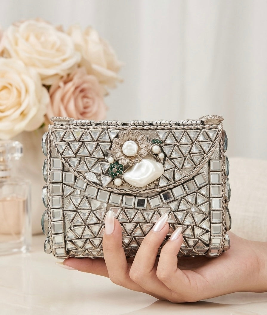 Turkish Kundan Clutches for Weddings Party Special occasions Formal wear