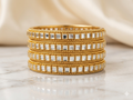 Kundan Bangles (Set of 4) in Gold