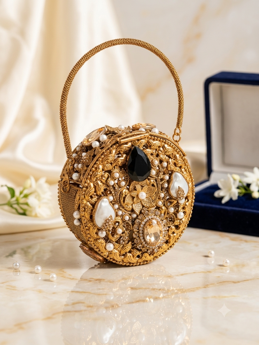 Ottoman Gem Jewel Clutch – A Small Bag with a Grand Statement  (Free Delivery)