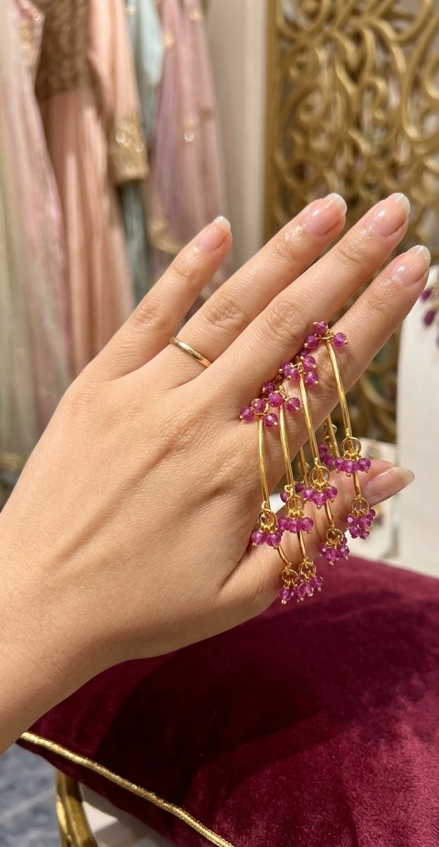 Pink Kashmiri Bangles Trendy (Set of 4)