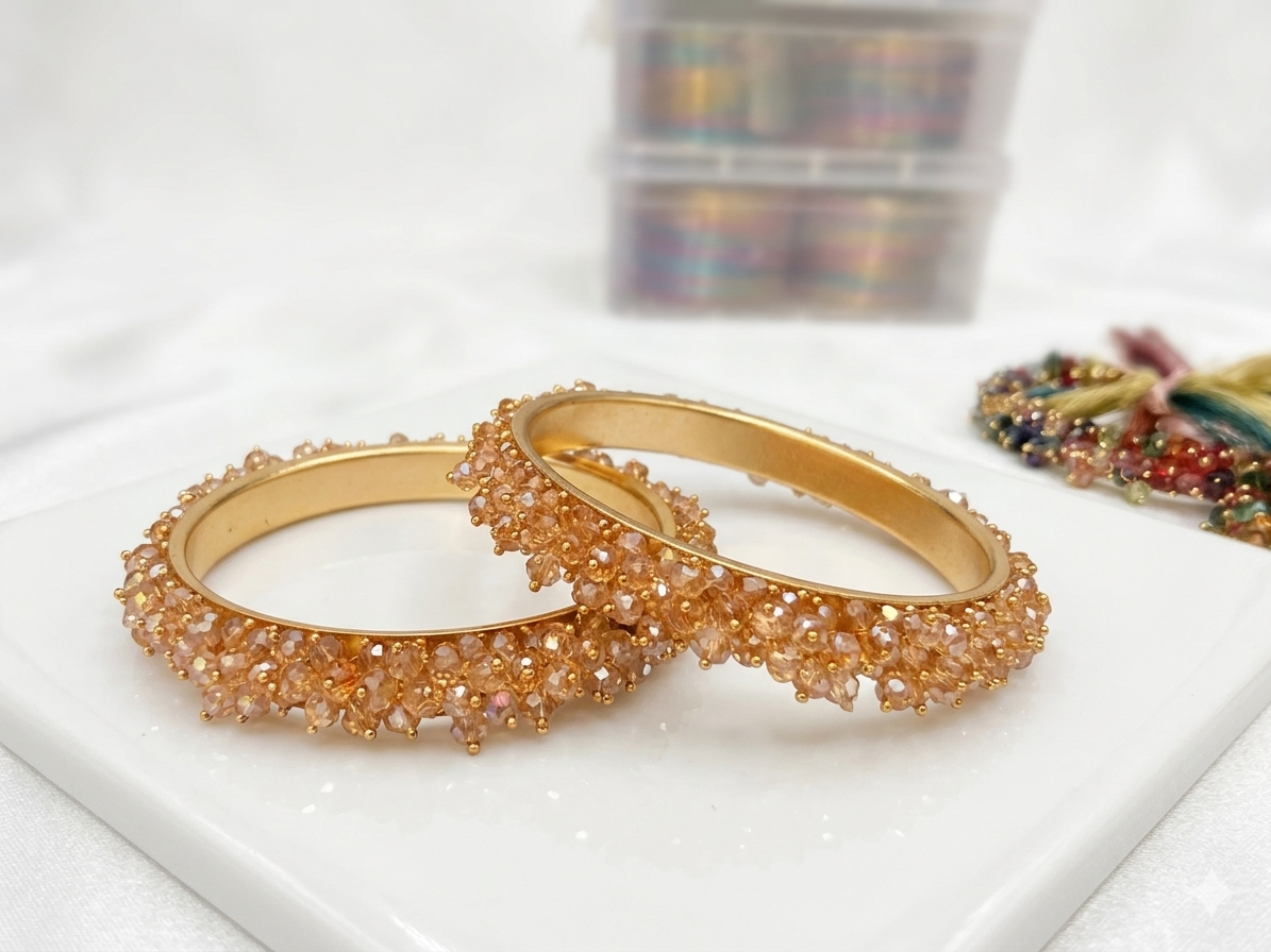 Beaded Kara (Set of 2, size 2.10)