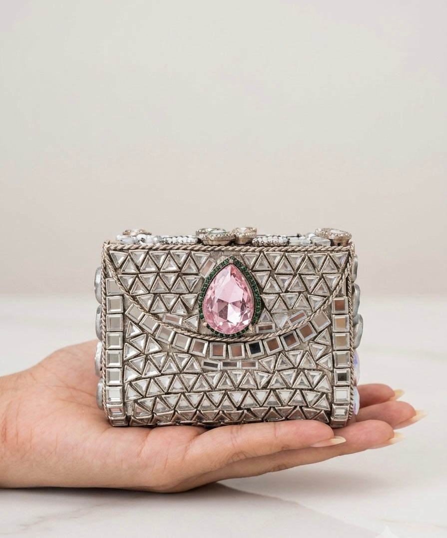 Turkish Kundan Clutches for Weddings Party Special occasions Formal wear