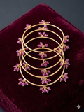 Pink Kashmiri Bangles Trendy (Set of 4)