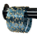 Blue Raindrop Kashmiri Bangles Wedding Trendy Set of 12
