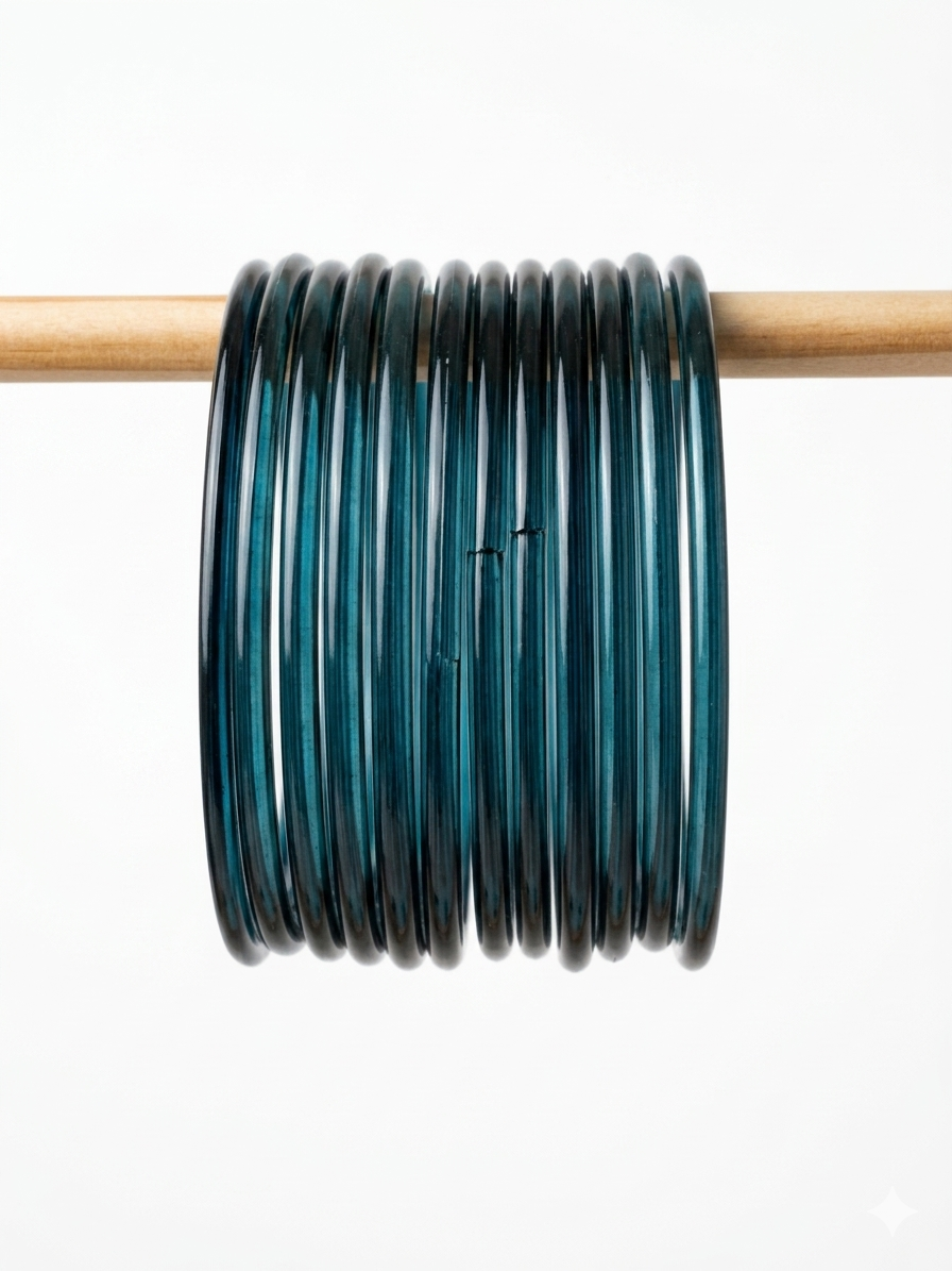 Jade Glass Thin Jelly Bangles Trending