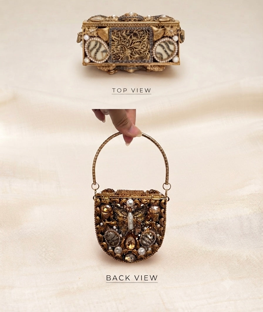 Butterfly Gem Jewel Clutch – A Small Bag with a Grand Statement  (Free Delivery)