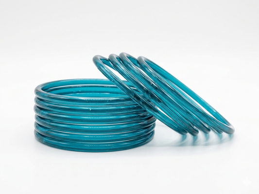 Jade Glass Thin Jelly Bangles Trending