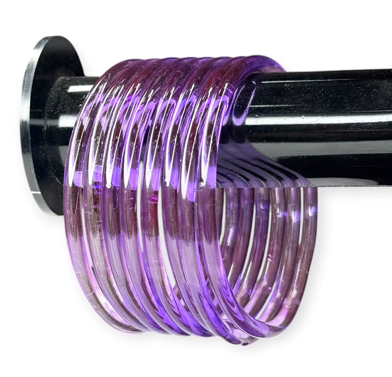 Purple Jelly Bangles – Premium Transparent 4mm Borosil Glass Bangles for Women (Set of 8 )Ethnic & Western Wear