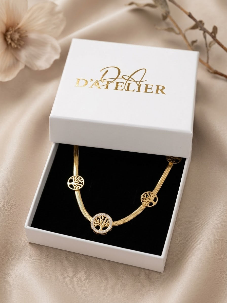 18K Gold Plated Stainless Steel Waterproof Layered & Charm Necklaces