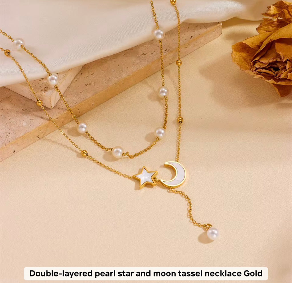18K Gold Plated Stainless Steel Waterproof Layered & Charm Necklaces