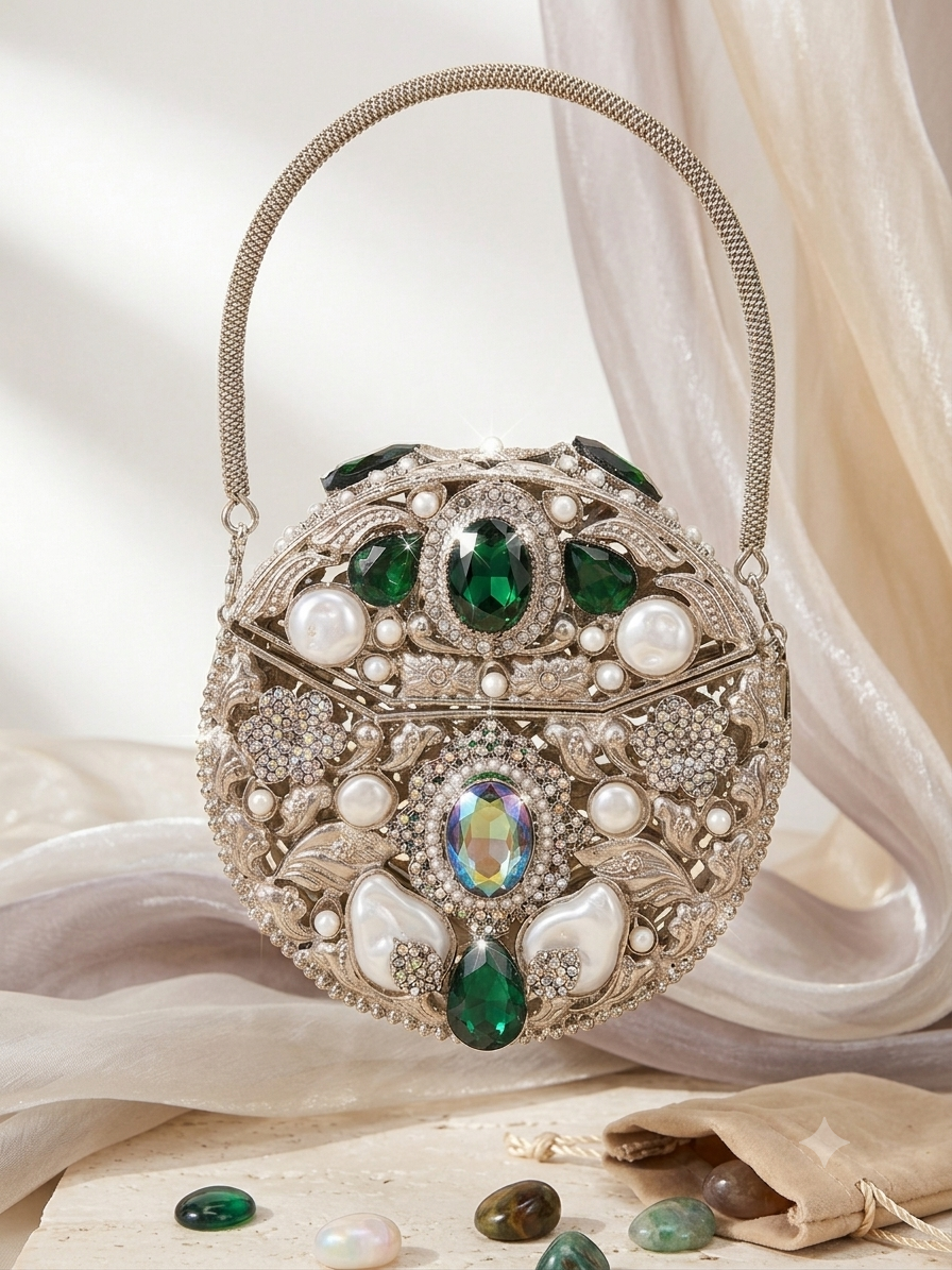 Ottoman Gem Jewel Clutch – A Small Bag with a Grand Statement  (Free Delivery)