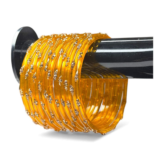 Mango Raindrop Kashmiri Bangles Wedding Trendy Set of 12