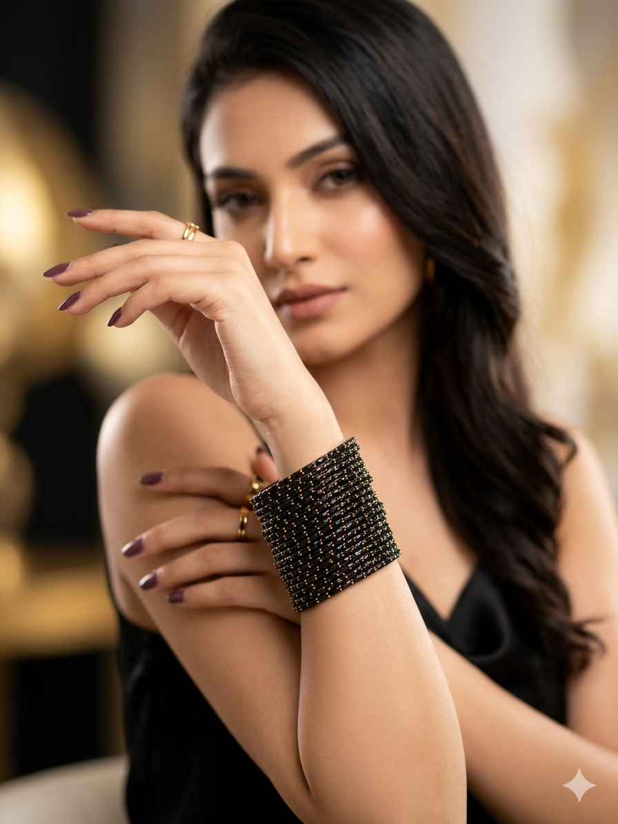 Black Raindrop Bangles Trending with Kashmiri Bangles for Special Occasions Eid Weddings