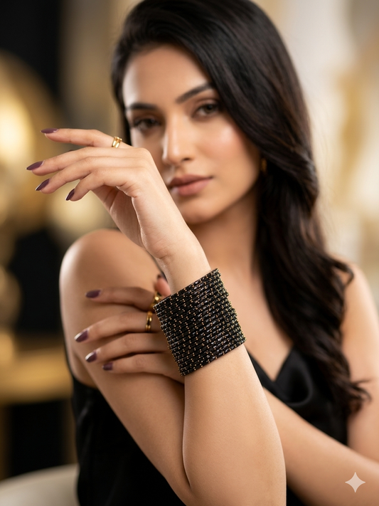 Black Raindrop Bangles Trending with Kashmiri Bangles for Special Occasions Eid Weddings