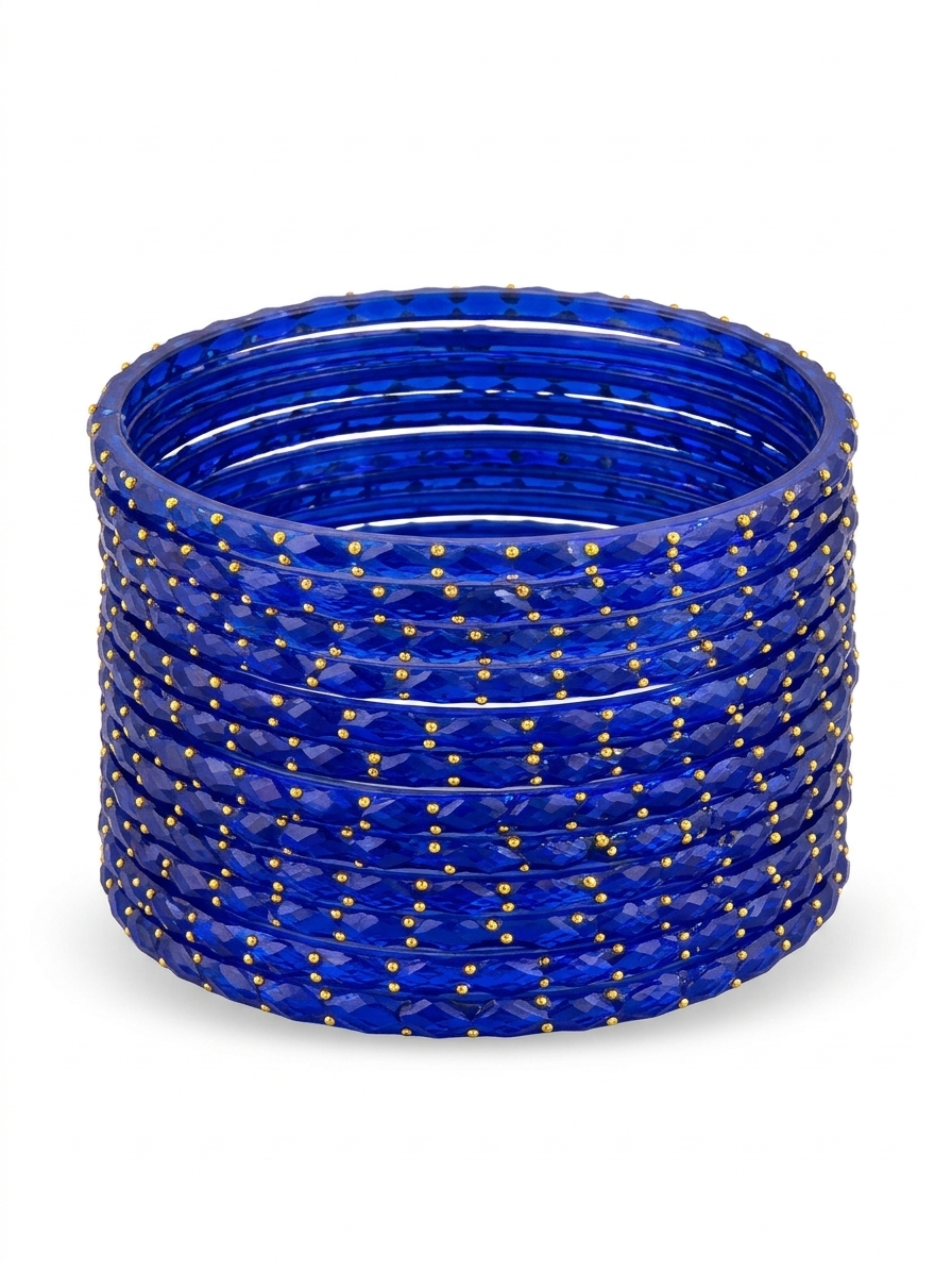 Dark Blue Raindrop Bangles Trendy Kashmiri Bangles