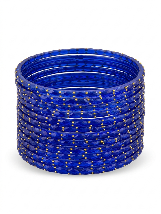 Dark Blue Raindrop Bangles Trendy Kashmiri Bangles