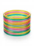 Pastel Multicolored Thin Glass Thin Jelly Bangles Trendy
