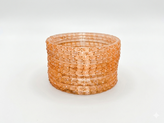 Honey Color Raindrop Glass Bangles Trending Kashmiri for Special Occasions Eid Weddings