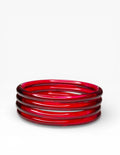 Red Jelly Bangles (Set of 8) Glass Trending Viral 4mm for Special occasions wedding Eid Diwali High Quality
