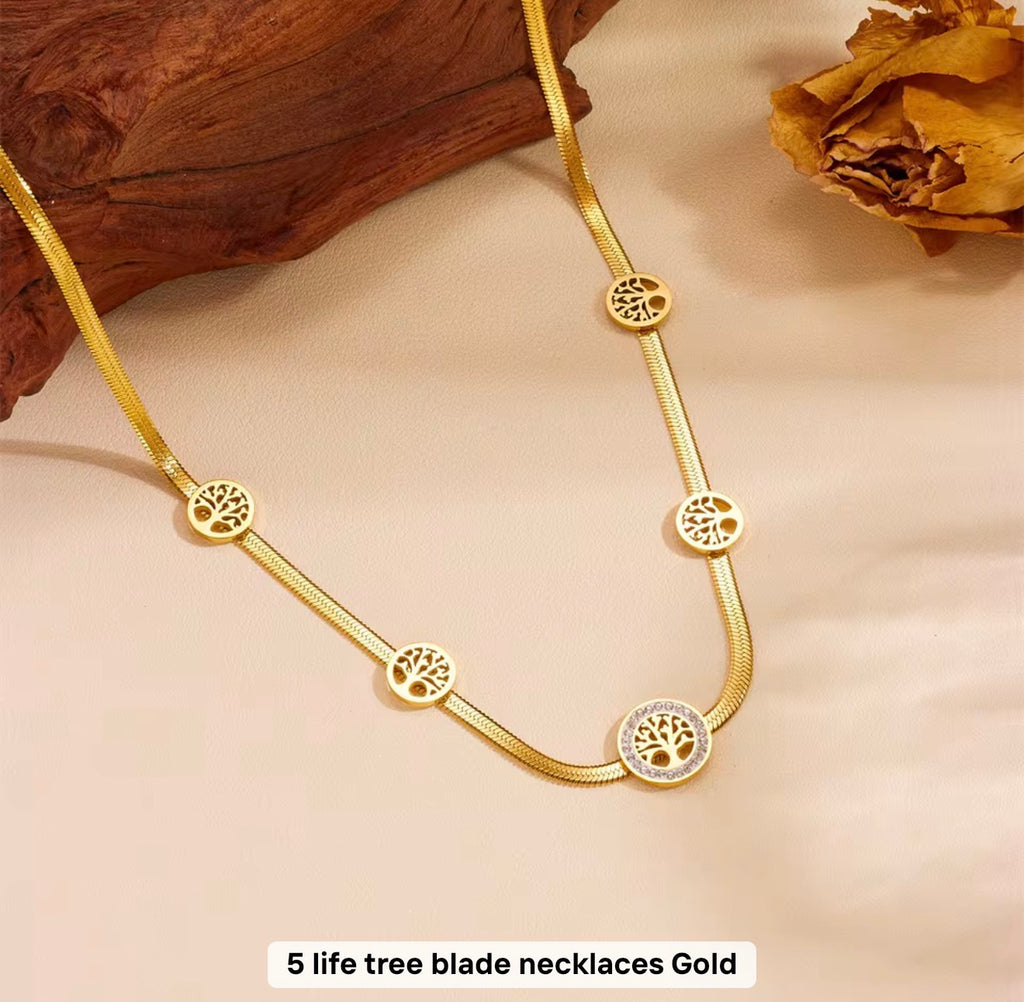18K Gold Plated Stainless Steel Waterproof Layered & Charm Necklaces