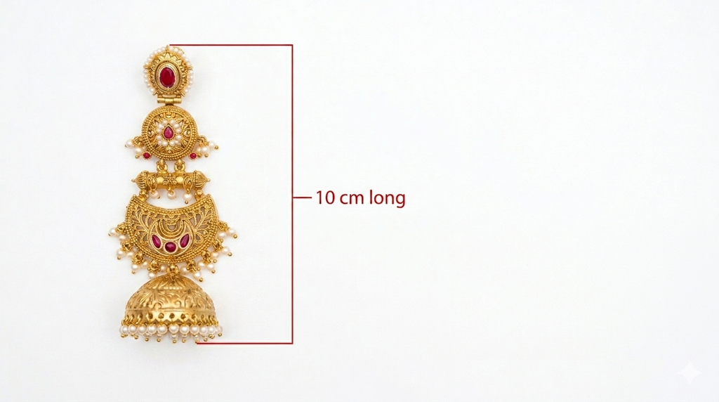 Falguni Premium Gold Jhumki Brass Earrings