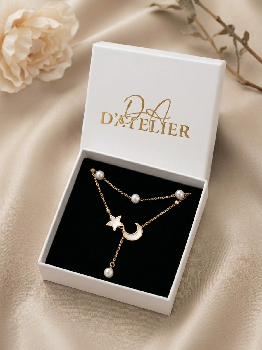 18K Gold Plated Stainless Steel Waterproof Layered & Charm Necklaces