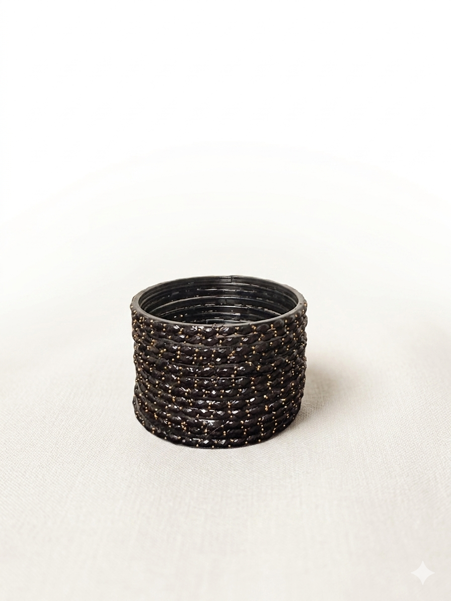 Black Raindrop Bangles Trending with Kashmiri Bangles for Special Occasions Eid Weddings