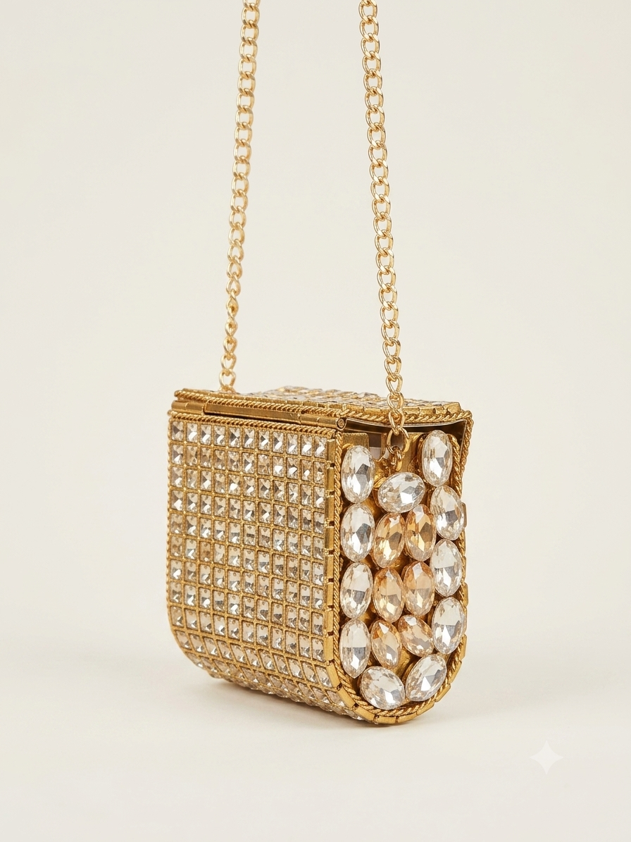 Turkish Kundan Clutches for Weddings Party Special occasions Formal wear
